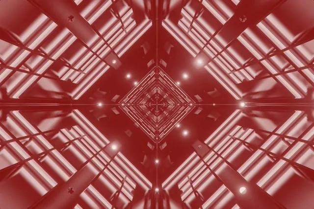 Червен неонов тунел диамантена вихрушка VJ Loop 3:2 Surface 60fps скрийнсейвър