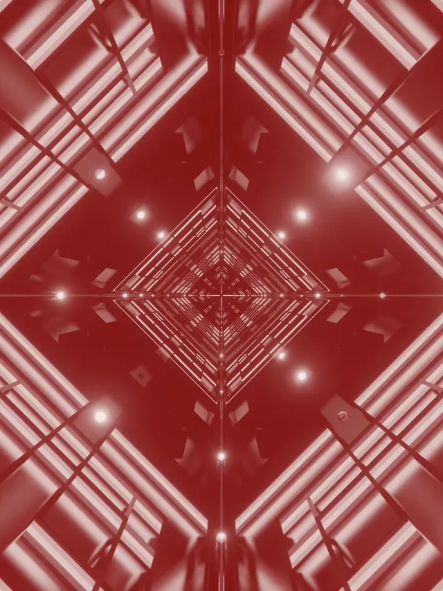 Gorri Neon Tunel Diamante Harraska VJ Loop 3:4 iPad Portrait 60fps Pantaila-babeslea