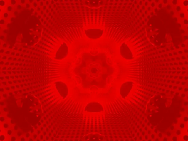 Vj loop Rød Heksagon Neon Tunnel 4:3 classic 60fps Skjermsparer