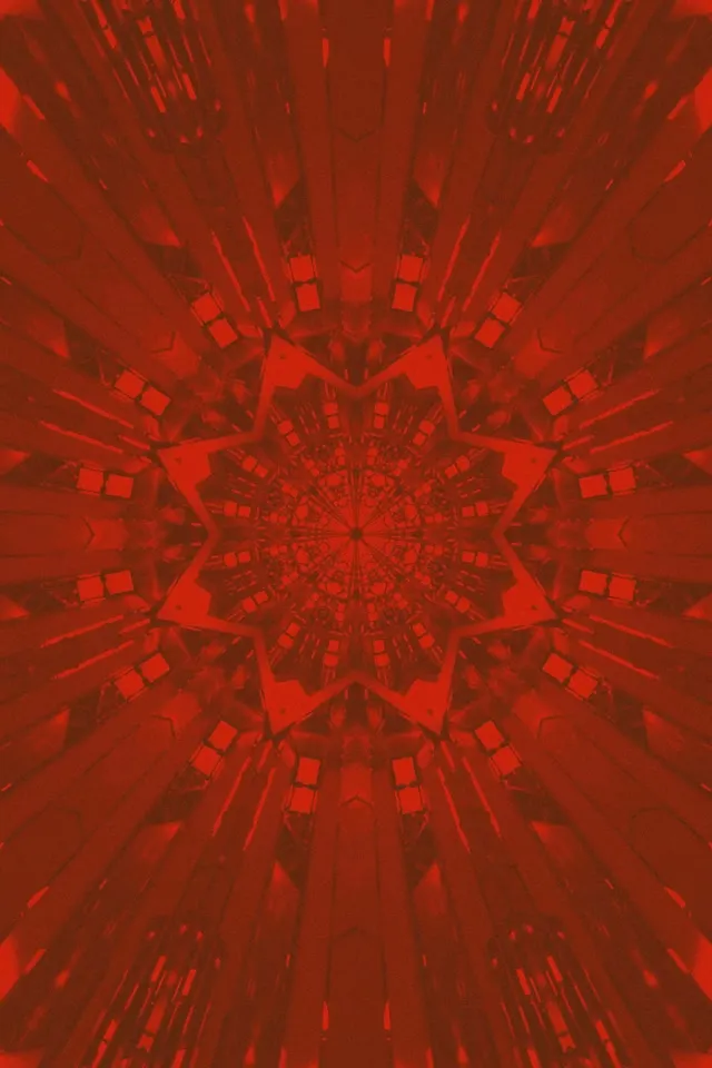 Punane Kaleidoskoop Täht Neontunnel Vj Loop 2:3 Photo Portrait 60fps Ekraanisääst