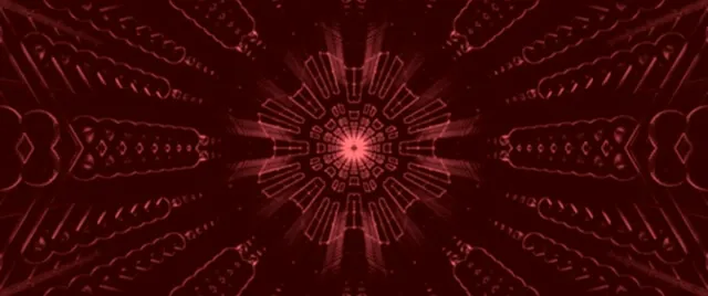 Red Neon Tunnel Kaleidoscope Burst VJ Loop 2.39:1 Cinemascope 60fps Screensaver