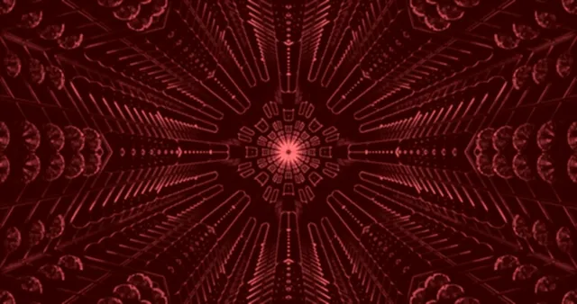 تونل نئون ماندالای زرشکی 4K UHD 60fps محافظ صفحه تصاویر VJ