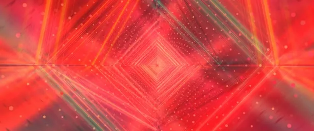 Pulsating Red Diamond Neon Tunnel VJ Loop 2.39:1 60fps Screensaver
