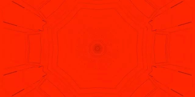 Red Neon Tunnel Octagon Vortex | 2:1 Univisium 60fps VJ Loop Screensaver