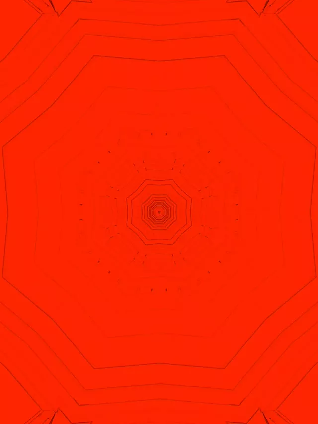 Pulsating Red Hexagon Neon Tunnel 3:4 iPad Portrait 60fps Screensaver VJ Loop