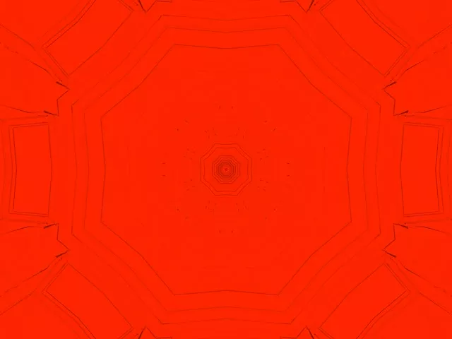 Red Neon Tunnel Hexagon Vortex 4:3 Classic 60fps Screensaver Loop