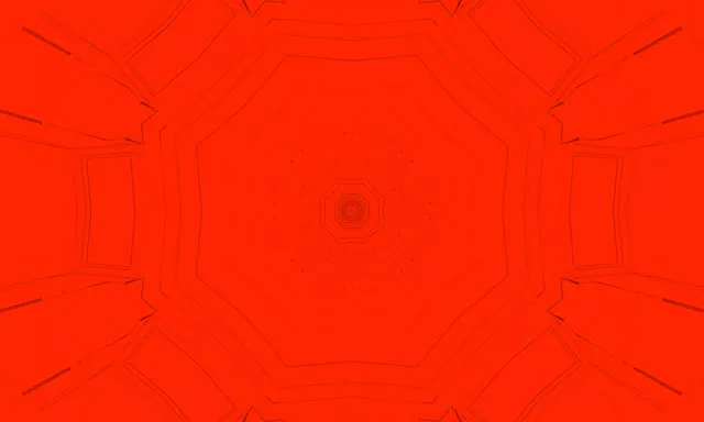 Red Neon Tunnel Octagon Vortex 5:3 Wide 60fps VJ Loop Screensaver