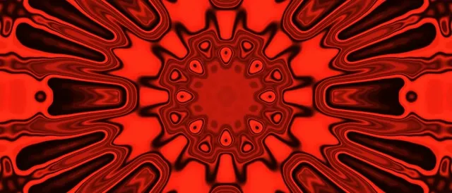 Neon Tonnel Rooi Kaleidoskoop Uitbarsting VJLoops 21:9 Ultrawyd 60fps Skermbeveiliging