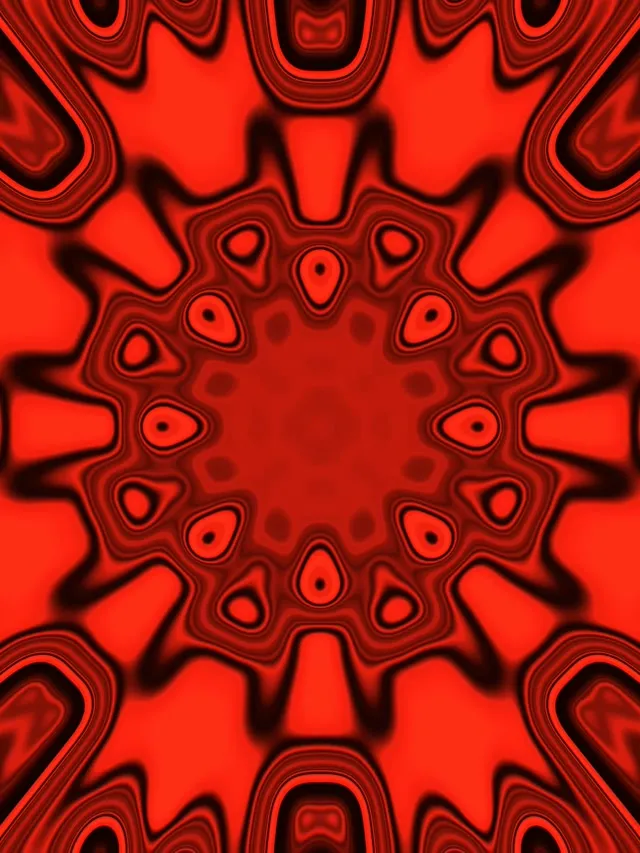 Неонски Тунел Црвен Фрактален Калеидоскоп Взрив VJLoops 3:4 iPad Portrait 60fps Screensaver