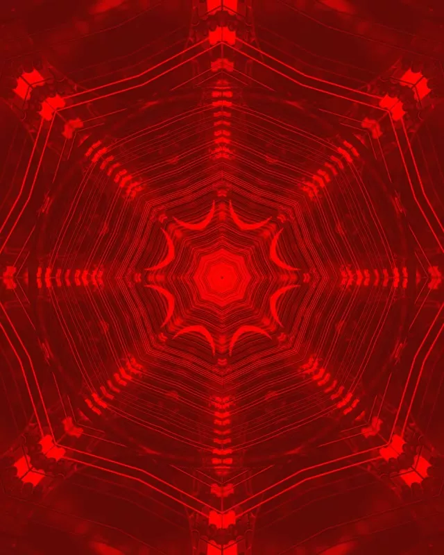 Црвен Неон Тунел Калеидоскоп VJ Loop 4:5 Instagram 60fps Чувар на Екран