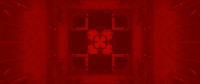 Red Neon Tunnel Pulsating Cross Vortex 2.39:1 Cinemascope 60fps Screensaver VJLoop