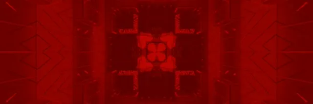 Vortex Carré Pulsant Tunnel Néon Rouge 3:1 Ultrawide 60fps VJLoops Économiseur d'Écran