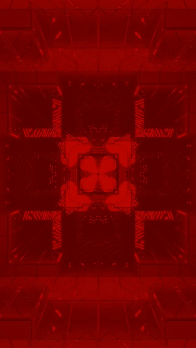 紅色霓虹隧道脈動立方體渦旋 9:16 Reels 60fps 螢幕保護程式 VJ Loop