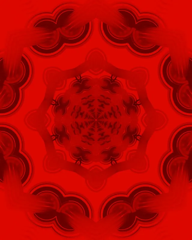 Punane Fraktaal Mandala Neoon Tunnel VJ Loop 4:5 Instagram 60fps Ekraanisäästja