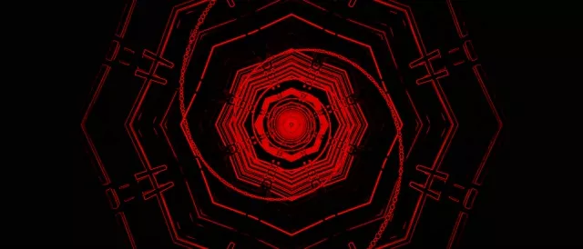 Red Neon Tunnel Hexagon Vortex Loop 21:9 Ultrawide 60fps Screensaver