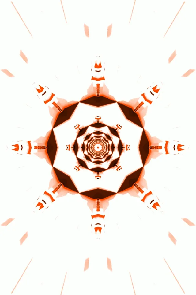 Rød Kaleidoskop Neon Tunnel 2:3 Foto Portrett 60fps Skjermsparer VJLoops