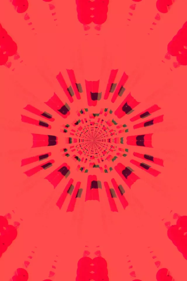 Neon Tonnel Rooi Kaleidoskoop Uitbarsting VJLoops 2:3 Foto Portret 60fps Skermbeveiliging