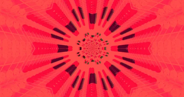 Túnel Neón Vórtice Carmesí Salvapantallas 4k UHD 60fps Fondo Pantalla Vivo