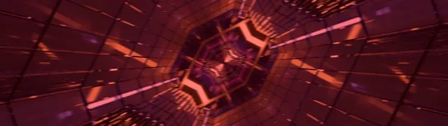 Neon Tunnel Kırmızı Altıgen Şebeke Vorteks 60fps 32:9 Süper Ultrawide Screensaver Vj Loop