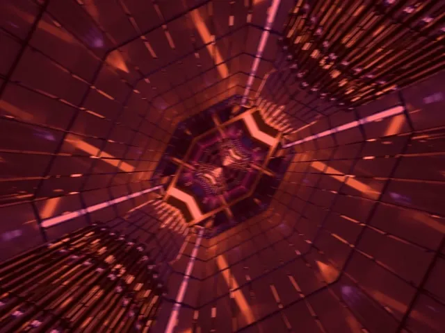 VJ Loop Neonska Torbica Rdeča Osmokotna Vorteks 4:3 Classic 60fps Screensaver