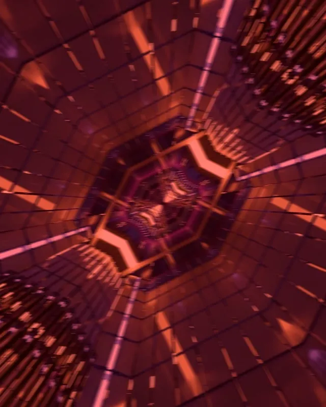 Tunel Neon Vortex Hexagon VJLoops 60fps 4:5 Instagram Screensaver