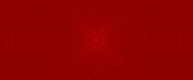 Mandala simetri merah mendalam dengan kilauan neon bercahaya mencipta pusaran terowong hipnosis dalam gelung VJ 4K 60fps