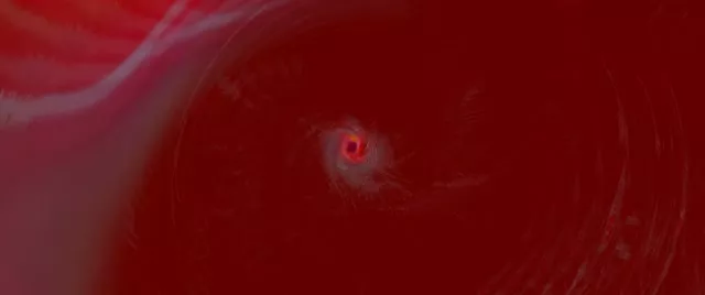 Crimson Spiral Neon Tunnel VJ Loop 60fps 2.39:1 Screensaver