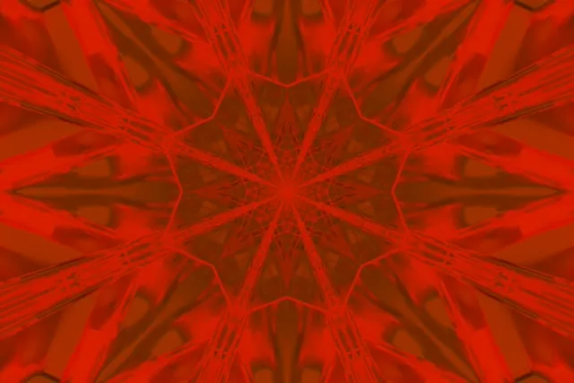 نفق نيون نجمة كسرية حمراء VJ Loop 3:2 Surface 60fps حافظة شاشة