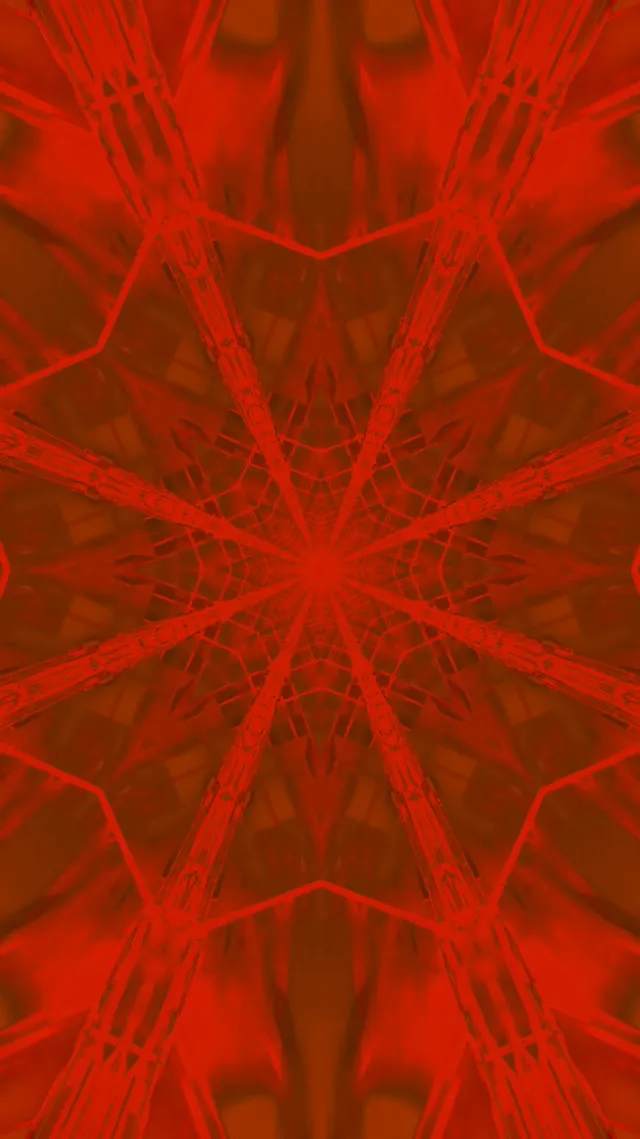 Túnel de Neó Vermell Explosió Estrella Calidoscopi VJ Loop 9:16 Reels 60fps Estalviapantalles