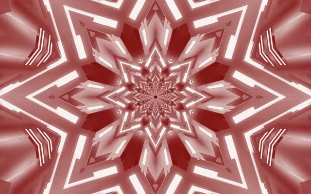 Tunel Neon Kaleidoskop Yll të Kuq VJ Loop 16:10 Macbook 60fps Mbrojtës Ekrani