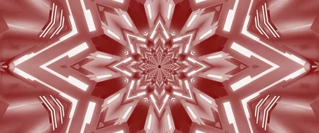Crvena Zvezda Kaleidoskop Neon Tunel VJ Loop 2.39:1 Cinemascope 60fps Čuvar Ekrana