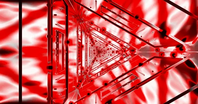 Grimizni Trokut Tunel Čuvar Zaslona 4K UHD 60fps Živa Pozadina