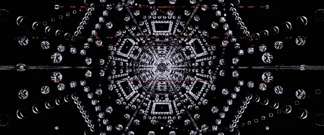 Crystal Hexagon Neon Tunnel Vj Loop 2.39:1 Cinemascope 60fps Screensaver