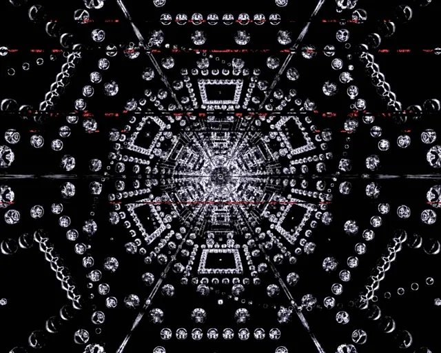 Dolen VJ Twnnel Neon Rhwydwaith Grisial Hecsagon 5:4 diwydiannol 60fps arbedwr sgrin