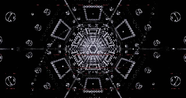 Tollán Neon Criostail Spárálaí Scáileáin 4K UHD 60fps Lúb VJ