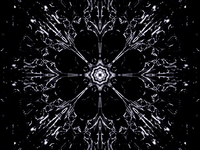 Kristall Neon Tunnel Skärmsläckare | Fraktal Snöflinga | 4:3 Klassisk 60fps VJ Loop