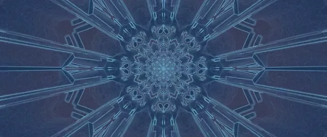 Krystalický Kaleidoskop Neonový Tunel VJLoops 2.39:1 Cinemascope 60fps Spořič obrazovky