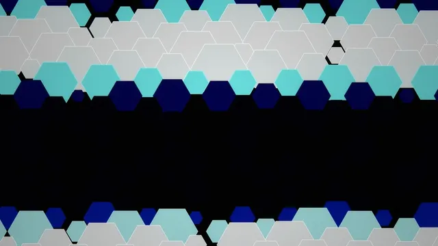 Cyan Blue Hexagon Tech Motion Background 4K
