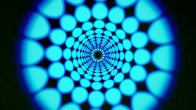 Cyan Blue Neon Tunnel - Hypnotic 4K Abstract Motion