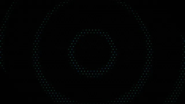 Cyan Digital Heart Particles Animation 4K