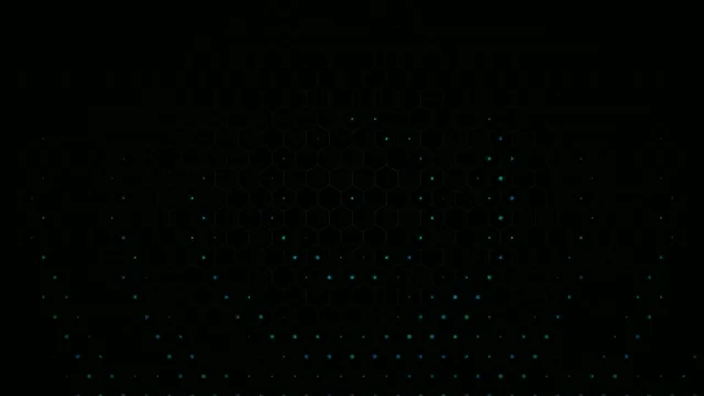 Cyan Digital Network Nodes on Black Background