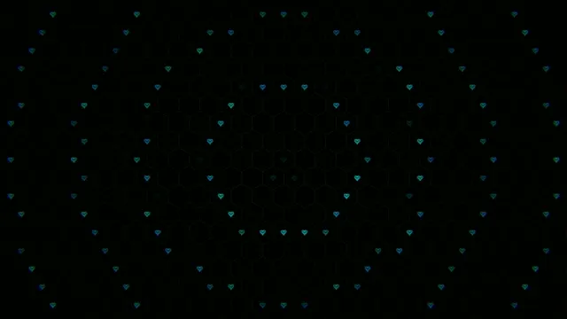 Cyan falling hearts 4K seamless loop background for video creators