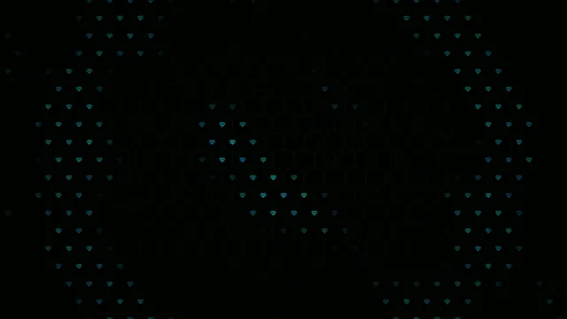 Cyan hearts falling 4K UHD widescreen motion background loop