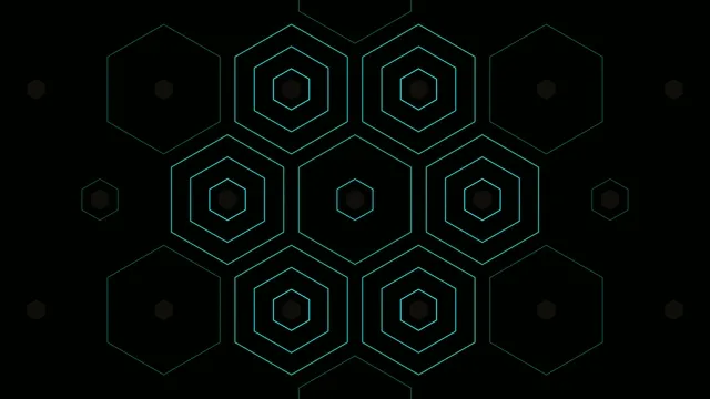 Cyan Hexagon Grid Abstract Technology Background
