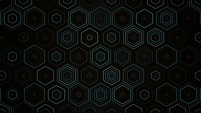 Cyan Hexagon Grid Animation - Tech Background