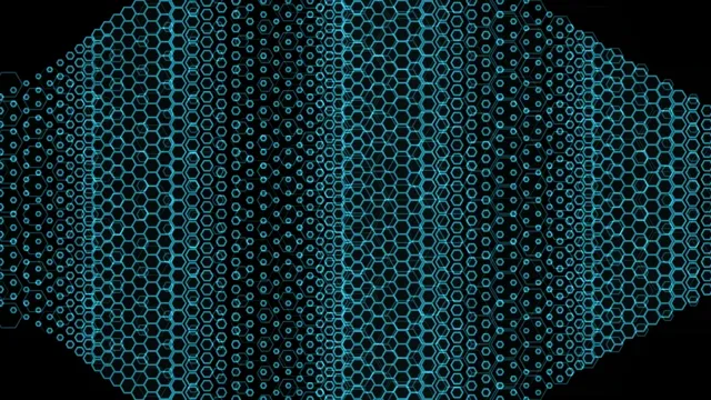 Cyan Hexagon Grid Digital Network Background