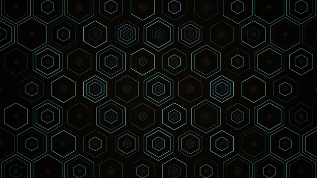 Cyan Hexagon Grid Motion Background 4K