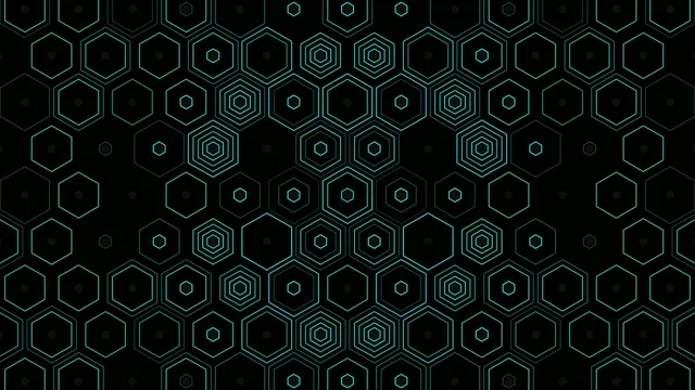 Cyan Hexagon Grid Motion Background