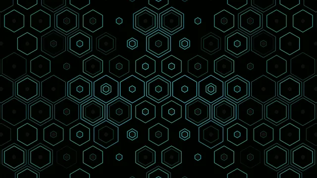 Cyan Hexagon Grid Pattern 4K Animated Background