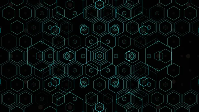 Cyan Hexagon Network 4K Tech Background